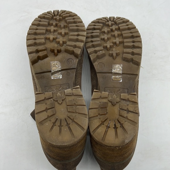 Carlos by Carlos Santana Brown Leather Wedge with Lug Sole Size 11. CM2478A - Picture 6 of 8